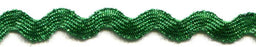 SR1404-9-LX-GREEN - SUPER RIBBON RIC RAC 5mm LUREX GREEN
