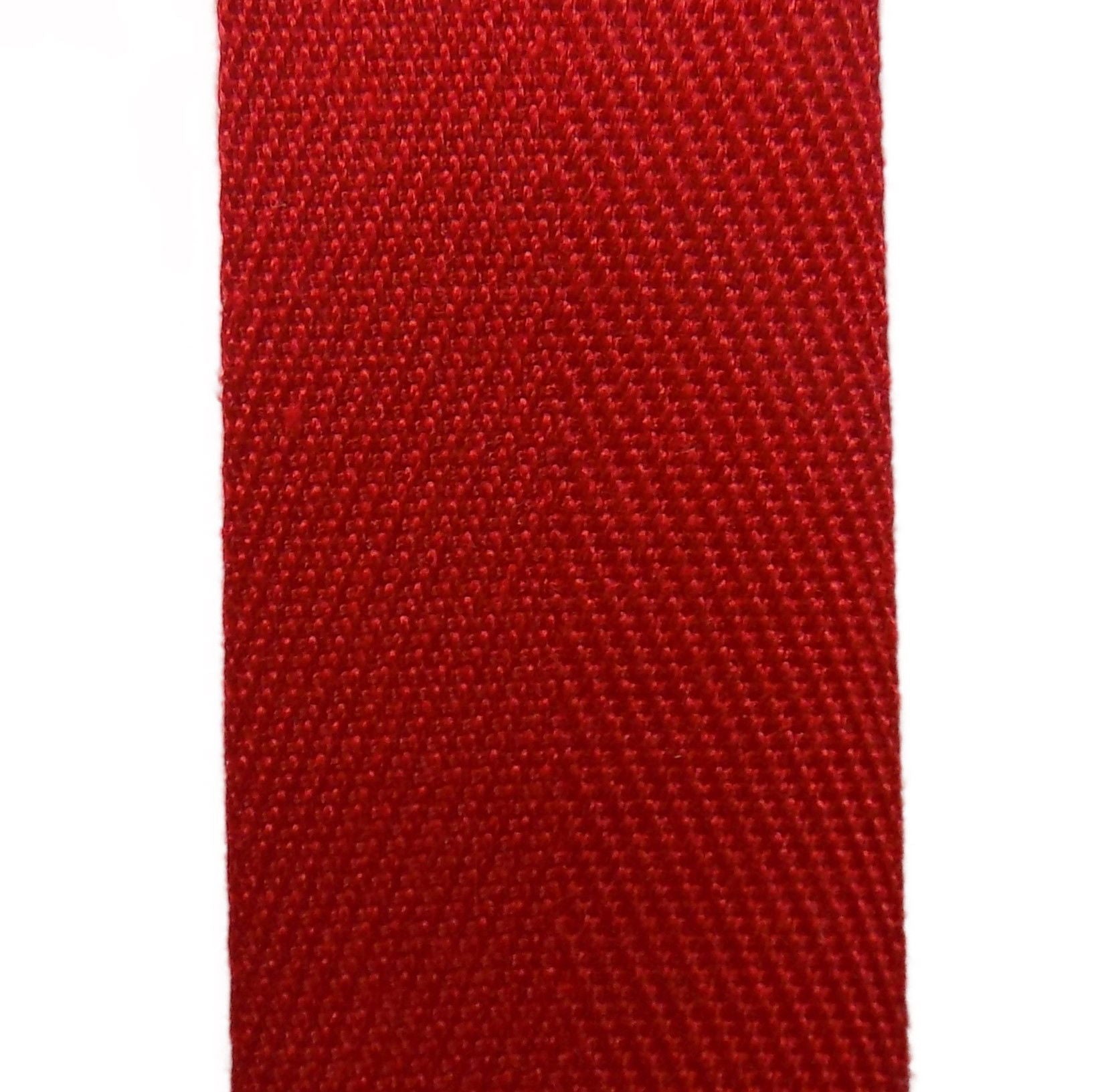 TW6-250  POLYESTER SINGLE TWILL TAPE RED 6mm x 100 yards Herringbone